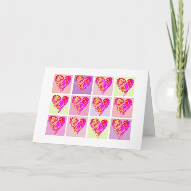 Hearts design, Valentine Kärlek och Romantik Helgkort (Framsida)