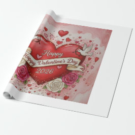 Hearts & Doves - valentine's Day 2026 Design Presentpapper