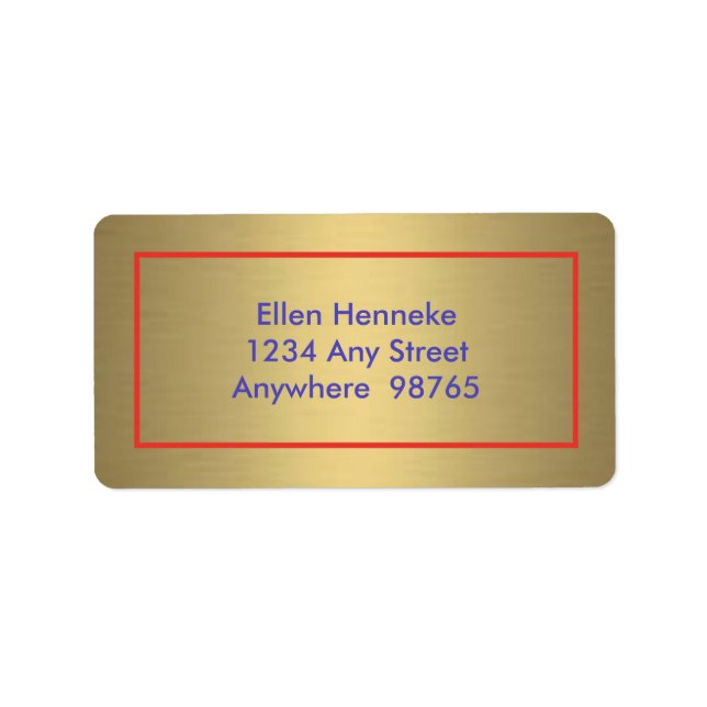 Hearts drottning adressetikett (Framsidan)