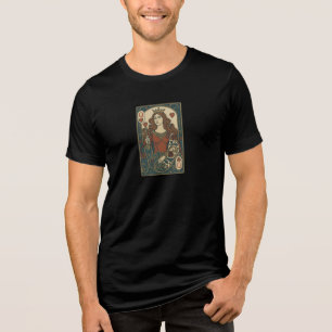 Hearts drottning - Art nouveau Rosework Porträtt T Shirt