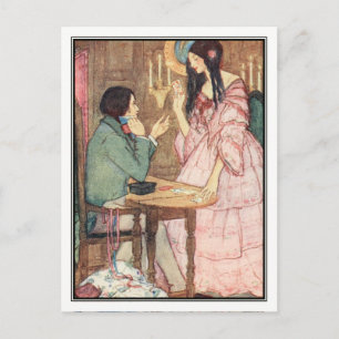 Hearts drottning av Florence Harrison Vykort