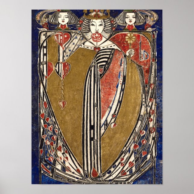 Hearts drottning av Margaret Macdonald Mackintosh Poster (Framsidan)