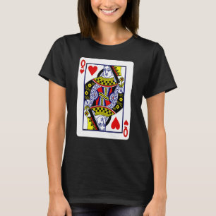 Hearts drottning från traditionella spelkort t shirt