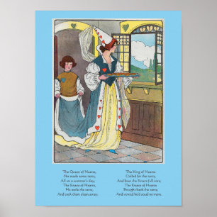 Hearts drottning gjorde några Tarts, Nursery Rhyme Poster