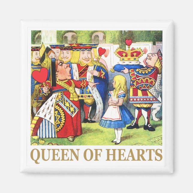 Hearts drottning i Wonderland Magnet (Framsidan)