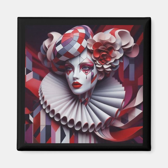 "Hearts drottning - Konstmagnet" Magnet (Framsidan)