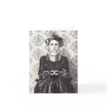 Hearts drottning - Notecard