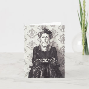 Hearts drottning - Notecard Kort
