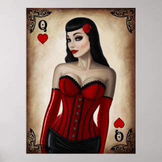 Hearts drottning poster
