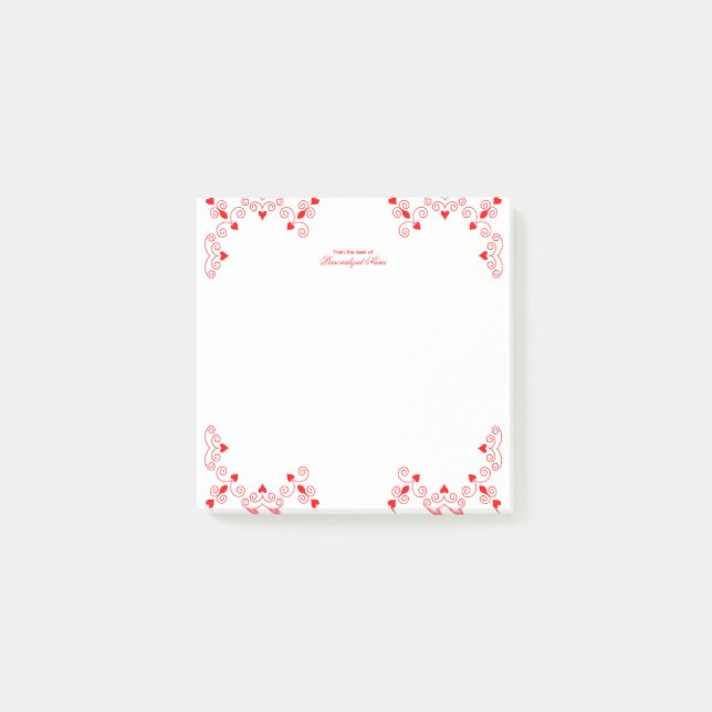 Hearts drottning - Röd Post-it Block (Framsida)