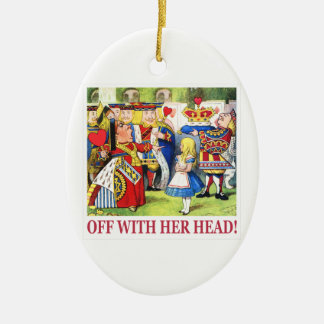 Hearts drottning skriker med huvudet. " julgransprydnad keramik