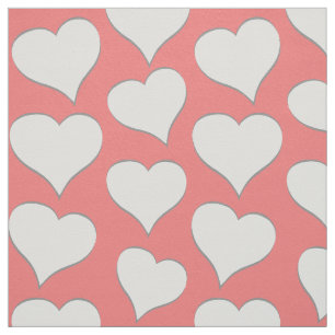 Hearts Fabric Rosa Kärlek Valentine Fabrics Tyg