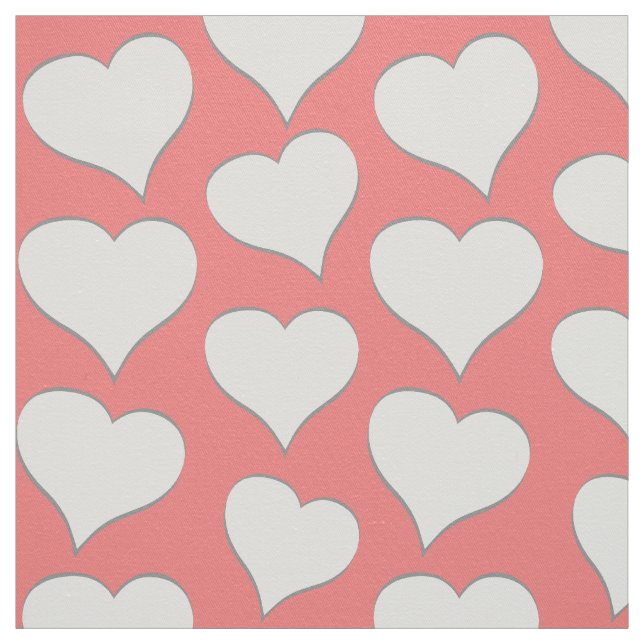 Hearts Fabric Rosa Kärlek Valentine Fabrics Tyg (Provkarta)