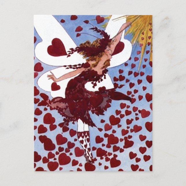Hearts Fairy Vykort (Framsida)