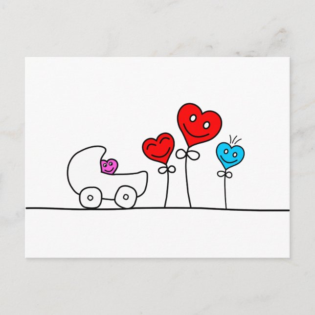 Hearts-familjen Vykort (Framsida)