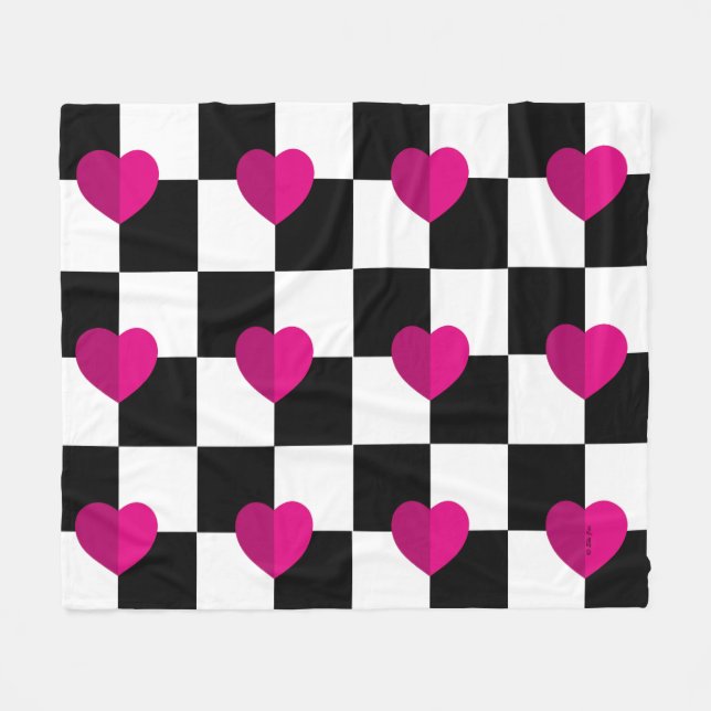 Hearts Fleece Blanket (Framsidan (Horisontell))