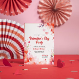Hearts & Flowers | Alla hjärtans dag Party Inbjudningar
