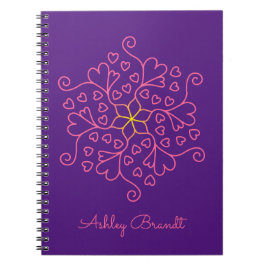 Hearts & Flowers Mandala-Inspired Anteckningsbok