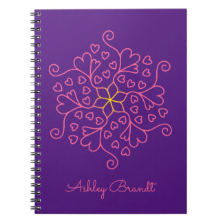 Hearts & Flowers Mandala-Inspired Anteckningsbok