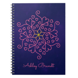 Hearts & Flowers Mandala-Inspired Anteckningsbok