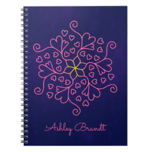 Hearts & Flowers Mandala-Inspired Anteckningsbok