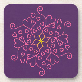Hearts & Flowers Mandala Inspired Underlägg