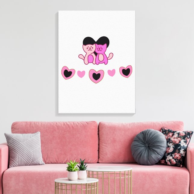 Hearts former canvastryck (Insitu (Vardagsrum))