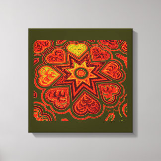 'Hearts Full of Love'-panel (Rustics)(Orange) Canvastryck