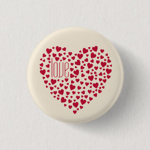 Hearts Fullt Hearts Kärlek Red Knapp