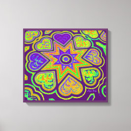 "Hearts Fullt of Kärlek" Panel Print (Brights)(Prp Canvastryck