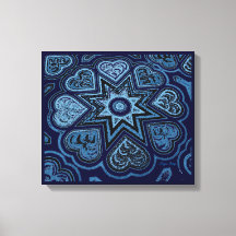 "Hearts Fullt of Kärlek" Panel Prnt (Rustics) (Blu