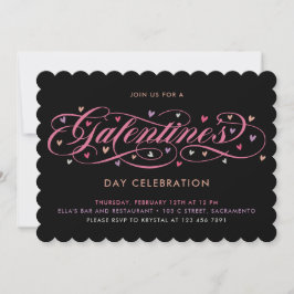 Hearts Galentine's Day Firande Inbjudningar