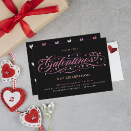 Hearts Galentine's Day Firande Inbjudningar
