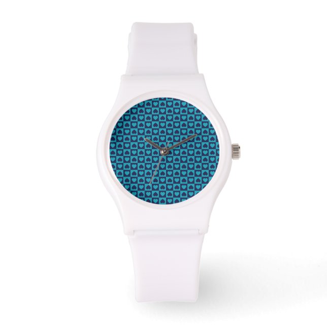 Hearts Galore Navy och Turquise Armbandsur (Framsida)