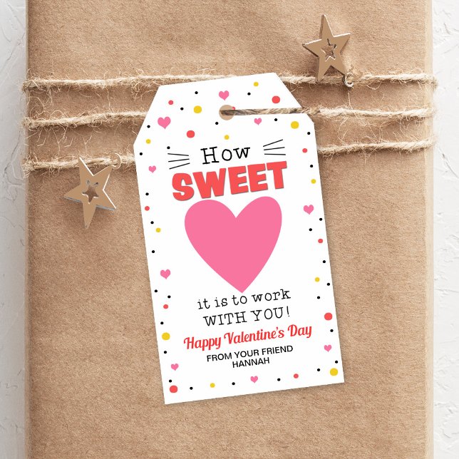 Hearts Gift Märkres, Coworking Valentines Märkre Presentetikett (Skapare uppladdad)