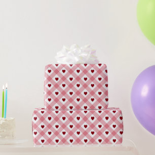 Hearts & Gingham Mönster Presentpapper