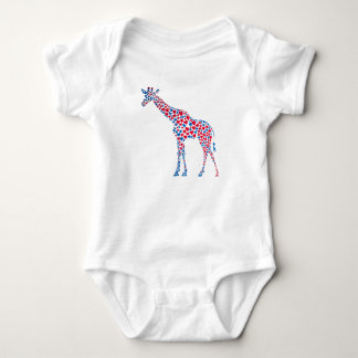 Hearts Giraffe Baby One-Biet Bodykostym T Shirt