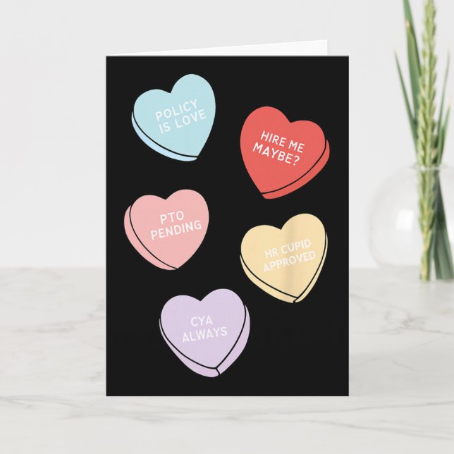 Hearts Godis Hr Alla Hjärtans Dag Personalavdelnin Kort (Framsida)