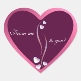 Hearts gräns hjärtformat klistermärke