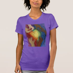 Hearts & Händer Kärlek Diversity Art Art Anpassnin T Shirt