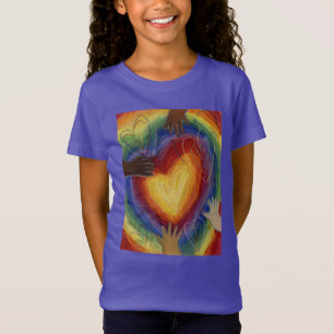 Hearts & Händer Kärlek Diversity Art Art Anpassnin T Shirt