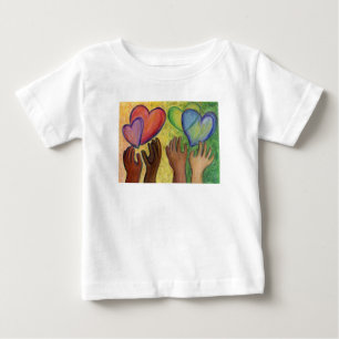 Hearts & Händer Kärlek Diversity Art Art Anpassnin T Shirt