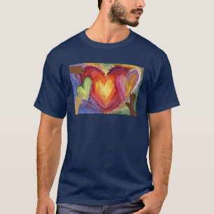 Hearts & Händer Kärlek Diversity Art Art Anpassnin T Shirt