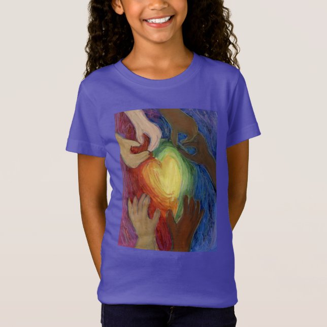 Hearts & Händer Kärlek Diversity Art Art DEI Shirt T (Framsida)