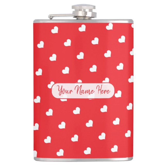 Hearts Happy Valentine’s Day Modern Love Pattern Fickplunta (Framsidan)