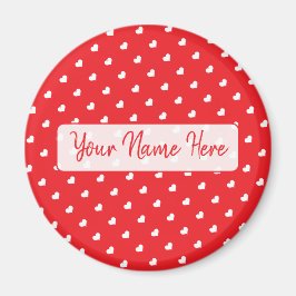 Hearts Happy Valentine’s Day Modern Love Pattern Magnet