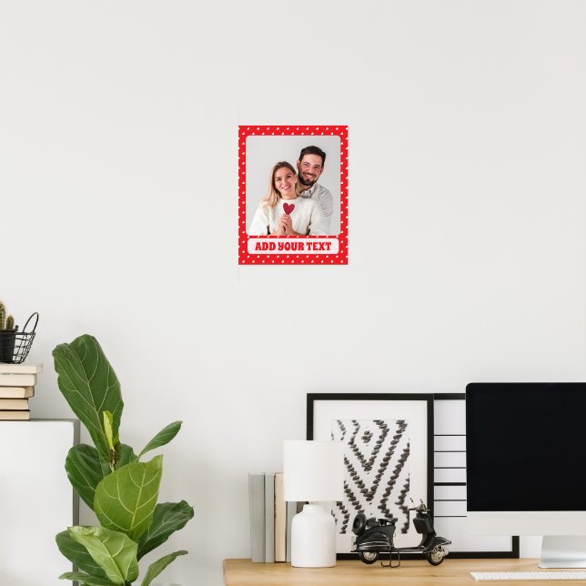 Hearts Happy Valentine’s Day Modern Love Pattern Poster (Hemmakontoret)