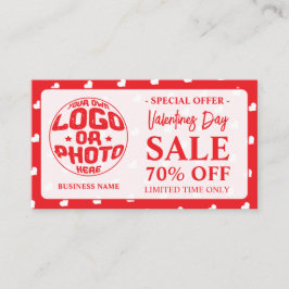 Hearts Happy Valentine’s Day Modern Love Pattern Rabattkort