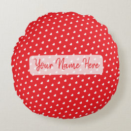 Hearts Happy Valentine’s Day Modern Love Pattern Rund Kudde