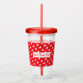 Hearts Happy Valentine’s Day Modern Love Pattern Take Away Mugg